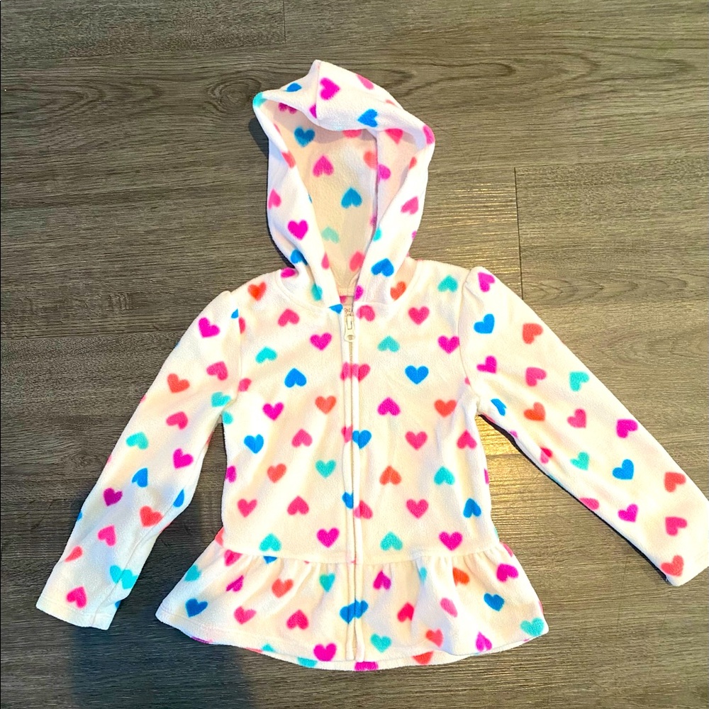 The Children’s Place girls heart hooded fleece.
